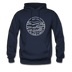 Indiana Hoodie - State Design Unisex Indiana Hooded Sweatshirt - navy