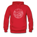 Indiana Hoodie - State Design Unisex Indiana Hooded Sweatshirt - red