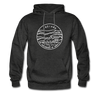 Indiana Hoodie - State Design Unisex Indiana Hooded Sweatshirt - charcoal gray