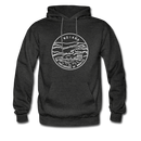 Indiana Hoodie - State Design Unisex Indiana Hooded Sweatshirt - charcoal gray