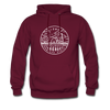 Iowa Hoodie - State Design Unisex Iowa Hooded Sweatshirt - burgundy