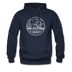 Iowa Hoodie - State Design Unisex Iowa Hooded Sweatshirt - navy