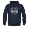 Iowa Hoodie - State Design Unisex Iowa Hooded Sweatshirt - navy