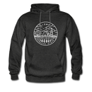 Iowa Hoodie - State Design Unisex Iowa Hooded Sweatshirt - charcoal gray