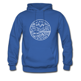 Alaska Hoodie - State Design Unisex Alaska Hooded Sweatshirt - royal blue