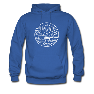 Alaska Hoodie - State Design Unisex Alaska Hooded Sweatshirt - royal blue