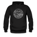 Alaska Hoodie - State Design Unisex Alaska Hooded Sweatshirt - black