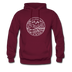 Alaska Hoodie - State Design Unisex Alaska Hooded Sweatshirt - burgundy
