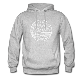 Alaska Hoodie - State Design Unisex Alaska Hooded Sweatshirt - heather gray