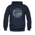 Alaska Hoodie - State Design Unisex Alaska Hooded Sweatshirt - navy