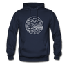 Alaska Hoodie - State Design Unisex Alaska Hooded Sweatshirt - navy