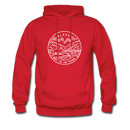 Alaska Hoodie - State Design Unisex Alaska Hooded Sweatshirt - red