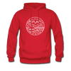 Alaska Hoodie - State Design Unisex Alaska Hooded Sweatshirt - red