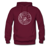 Arkansas Hoodie - State Design Unisex Arkansas Hooded Sweatshirt - burgundy