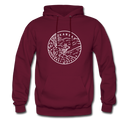 Arkansas Hoodie - State Design Unisex Arkansas Hooded Sweatshirt - burgundy