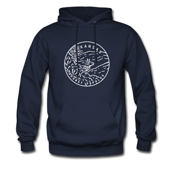 Arkansas Hoodie - State Design Unisex Arkansas Hooded Sweatshirt - navy