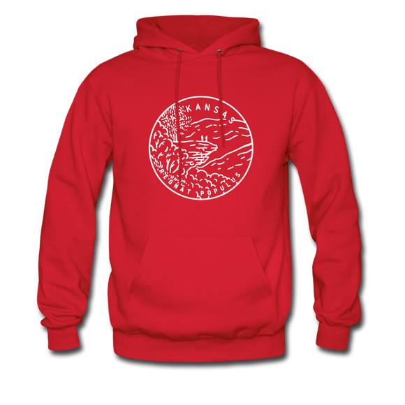 Arkansas Hoodie - State Design Unisex Arkansas Hooded Sweatshirt - red
