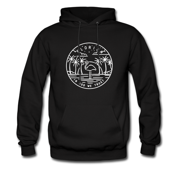 Florida Hoodie - State Design Unisex Florida Hooded Sweatshirt - black