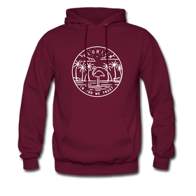 Florida Hoodie - State Design Unisex Florida Hooded Sweatshirt - burgundy