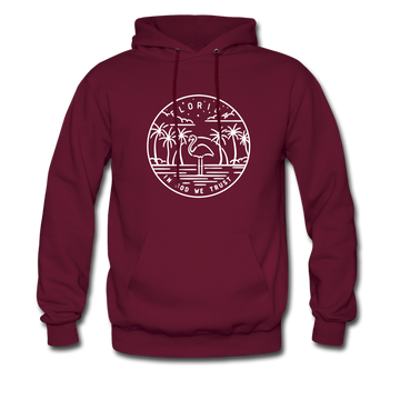 Florida Hoodie - State Design Unisex Florida Hooded Sweatshirt - burgundy