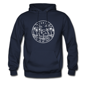 Florida Hoodie - State Design Unisex Florida Hooded Sweatshirt - navy