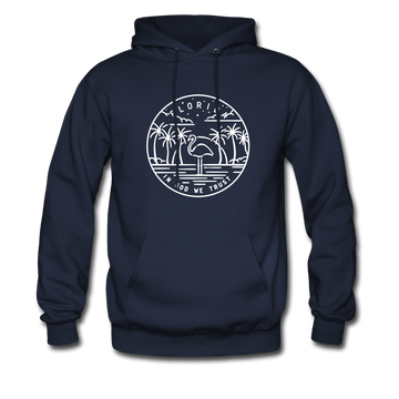 Florida Hoodie - State Design Unisex Florida Hooded Sweatshirt - navy