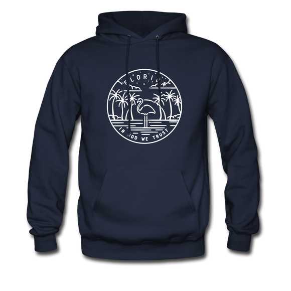 Florida Hoodie - State Design Unisex Florida Hooded Sweatshirt - navy