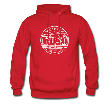 Florida Hoodie - State Design Unisex Florida Hooded Sweatshirt - red