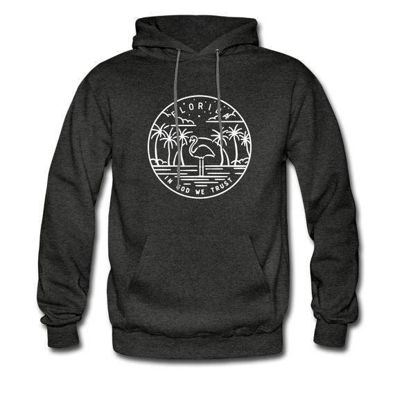 Florida Hoodie - State Design Unisex Florida Hooded Sweatshirt - charcoal gray