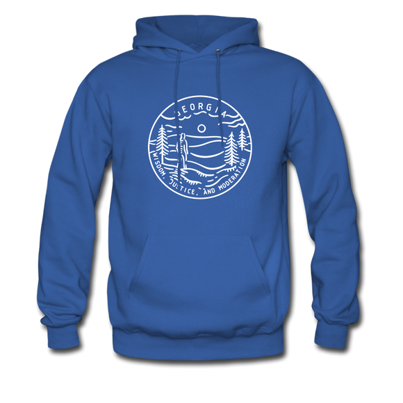 Georgia Hoodie - State Design Unisex Georgia Hooded Sweatshirt - royal blue