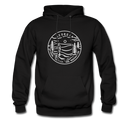 Georgia Hoodie - State Design Unisex Georgia Hooded Sweatshirt - black