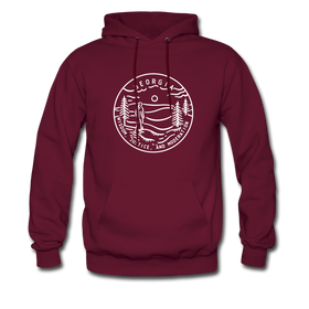 Georgia Hoodie - State Design Unisex Georgia Hooded Sweatshirt - burgundy