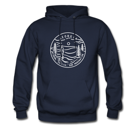 Georgia Hoodie - State Design Unisex Georgia Hooded Sweatshirt - navy