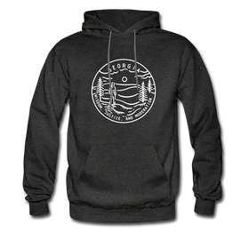 Georgia Hoodie - State Design Unisex Georgia Hooded Sweatshirt - charcoal gray