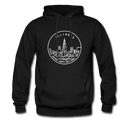 Illinois Hoodie - State Design Unisex Illinois Hooded Sweatshirt - black
