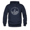 Illinois Hoodie - State Design Unisex Illinois Hooded Sweatshirt - navy