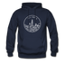Illinois Hoodie - State Design Unisex Illinois Hooded Sweatshirt - navy