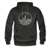 Illinois Hoodie - State Design Unisex Illinois Hooded Sweatshirt - charcoal gray
