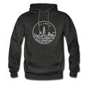 Illinois Hoodie - State Design Unisex Illinois Hooded Sweatshirt - charcoal gray