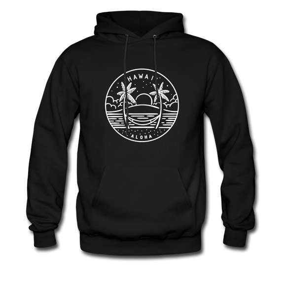 Hawaii Hoodie - State Design Unisex Hawaii Hooded Sweatshirt - black