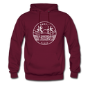 Hawaii Hoodie - State Design Unisex Hawaii Hooded Sweatshirt - burgundy