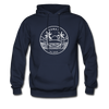 Hawaii Hoodie - State Design Unisex Hawaii Hooded Sweatshirt - navy