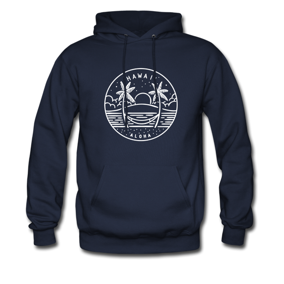 Hawaii Hoodie - State Design Unisex Hawaii Hooded Sweatshirt - navy