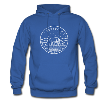 Kentucky Hoodie - State Design Unisex Kentucky Hooded Sweatshirt - royal blue