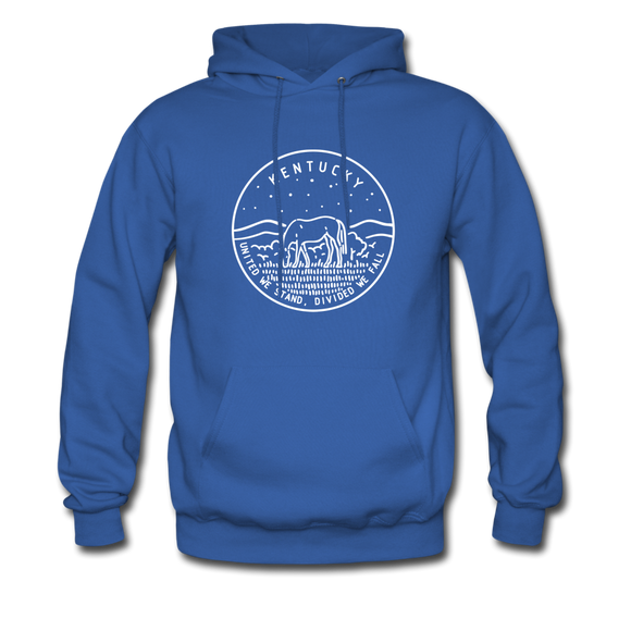 Kentucky Hoodie - State Design Unisex Kentucky Hooded Sweatshirt - royal blue