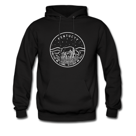 Kentucky Hoodie - State Design Unisex Kentucky Hooded Sweatshirt - black