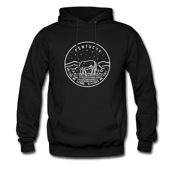 Kentucky Hoodie - State Design Unisex Kentucky Hooded Sweatshirt - black