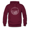 Kentucky Hoodie - State Design Unisex Kentucky Hooded Sweatshirt - burgundy