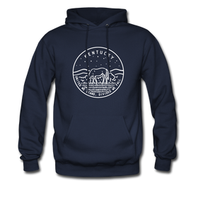 Kentucky Hoodie - State Design Unisex Kentucky Hooded Sweatshirt - navy