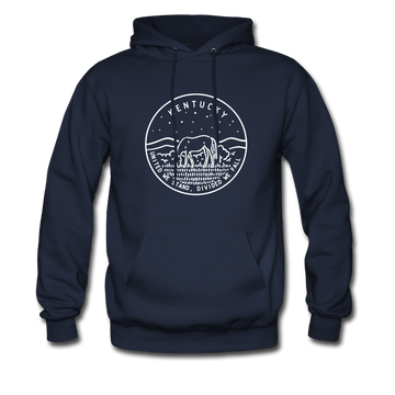 Kentucky Hoodie - State Design Unisex Kentucky Hooded Sweatshirt - navy